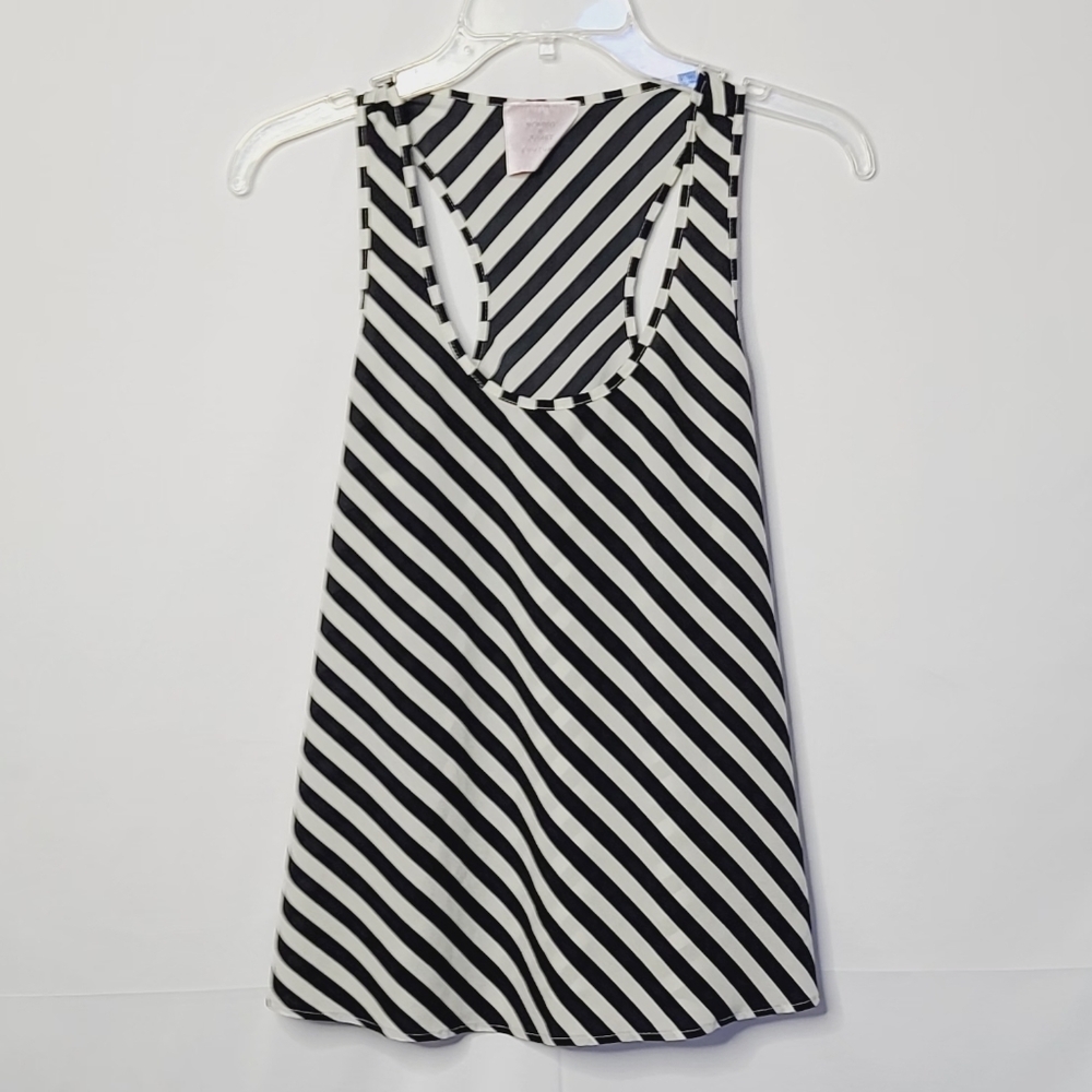 Romeo & Juliet razor back striped tank top sz S